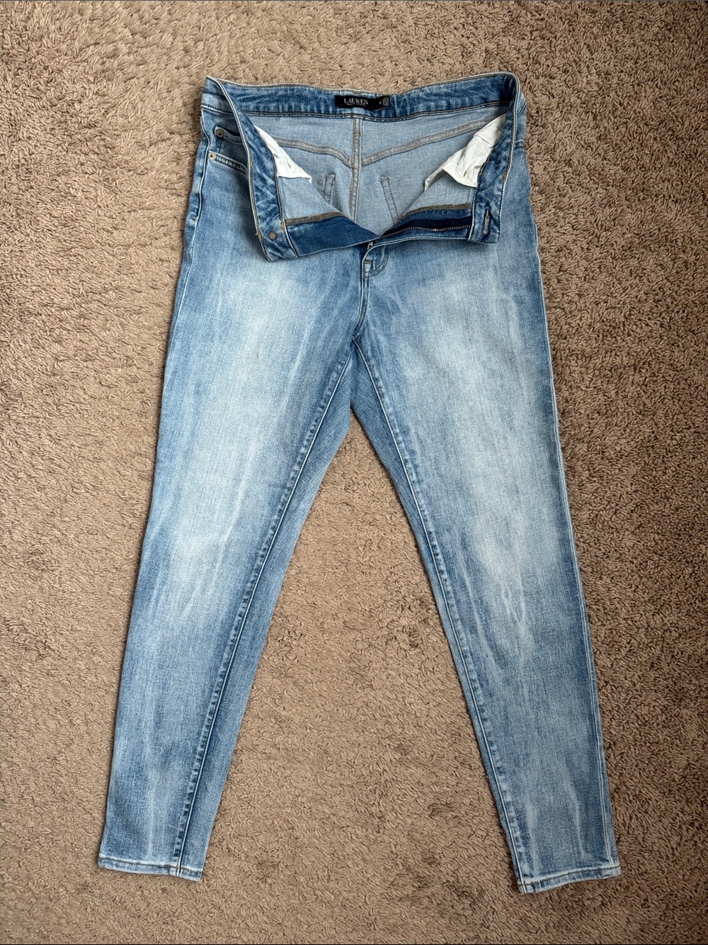 Lauren Ralph Lauren Light Wash Skinny Jeans